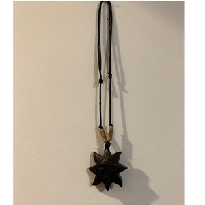 Wooden sun necklace!